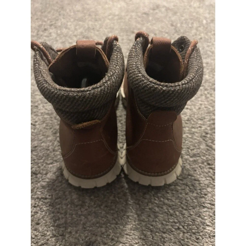 Cole Haan Mens Zerogrand Hiker Boot Size 10 M Water Resistant Tan Leather LaceUp